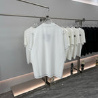 White short-sleeve crewneck T-shirt displayed on a hanger