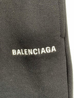 Dark knit shorts leg with BALENCIAGA logo print