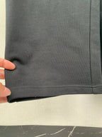 Balenciaga black pant hem with stitched cuff seam