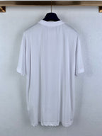 White crew-neck short-sleeve T-shirt, back view