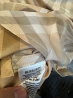 Burberry plaid shirt care label inside collar