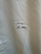 Burberry shirt, white, embroidered logo detail on chest