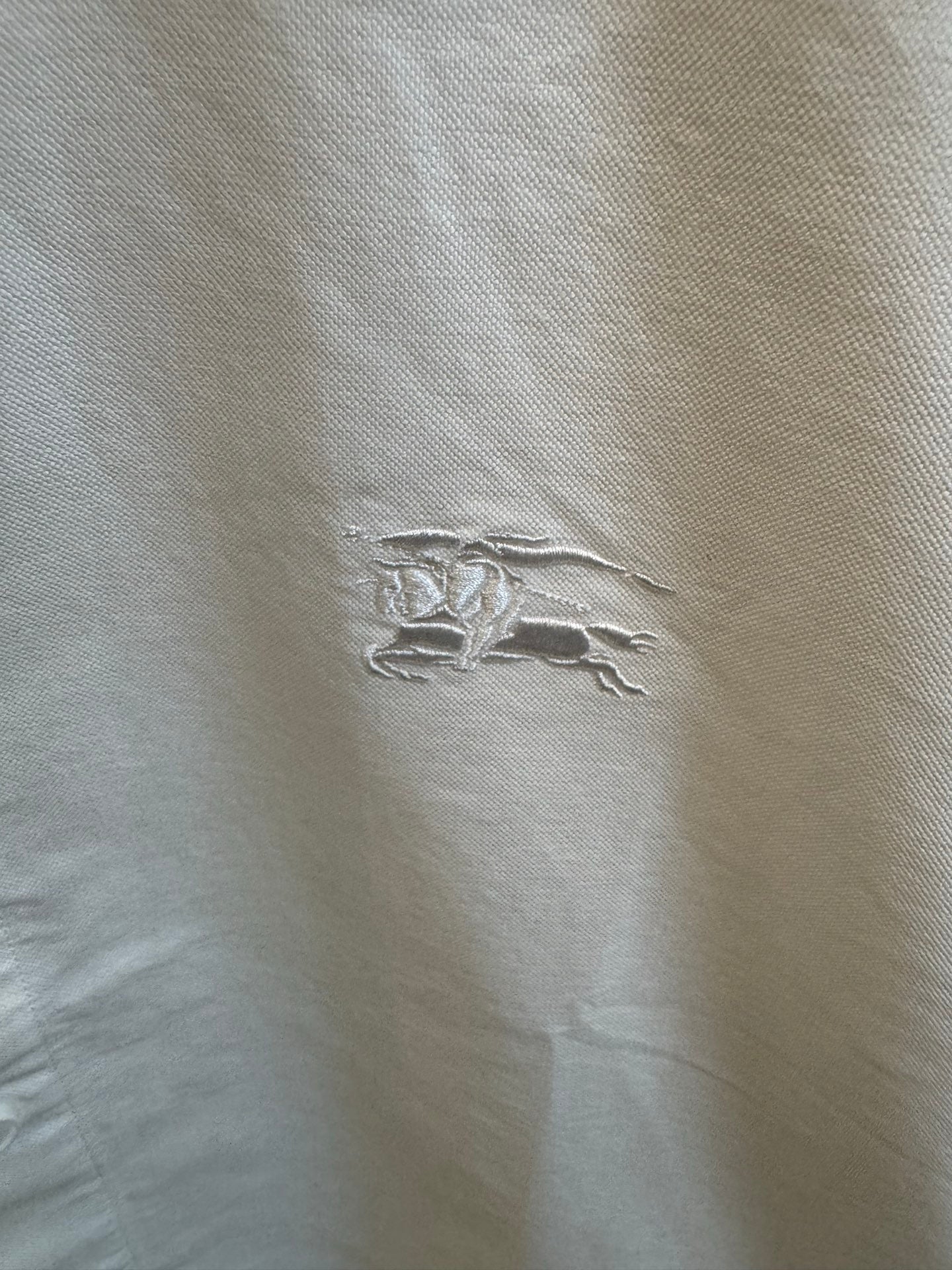 Burberry shirt, white, embroidered logo detail on chest