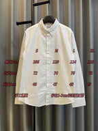 Burberry long-sleeve shirt, white, size markings S to XL shown on front