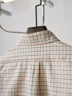 Ralph Lauren plaid shirt back close-up showing yoke and stitching