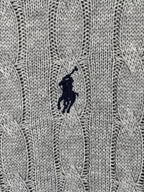 Polo Ralph Lauren cable-knit polo sweater with small embroidered horse logo