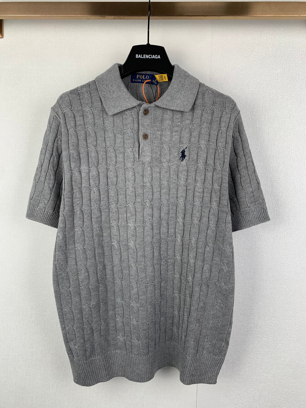 Polo Ralph Lauren knit polo sweater with button placket and small chest logo