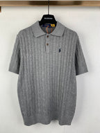 Polo Ralph Lauren knit polo sweater with button placket and small chest logo