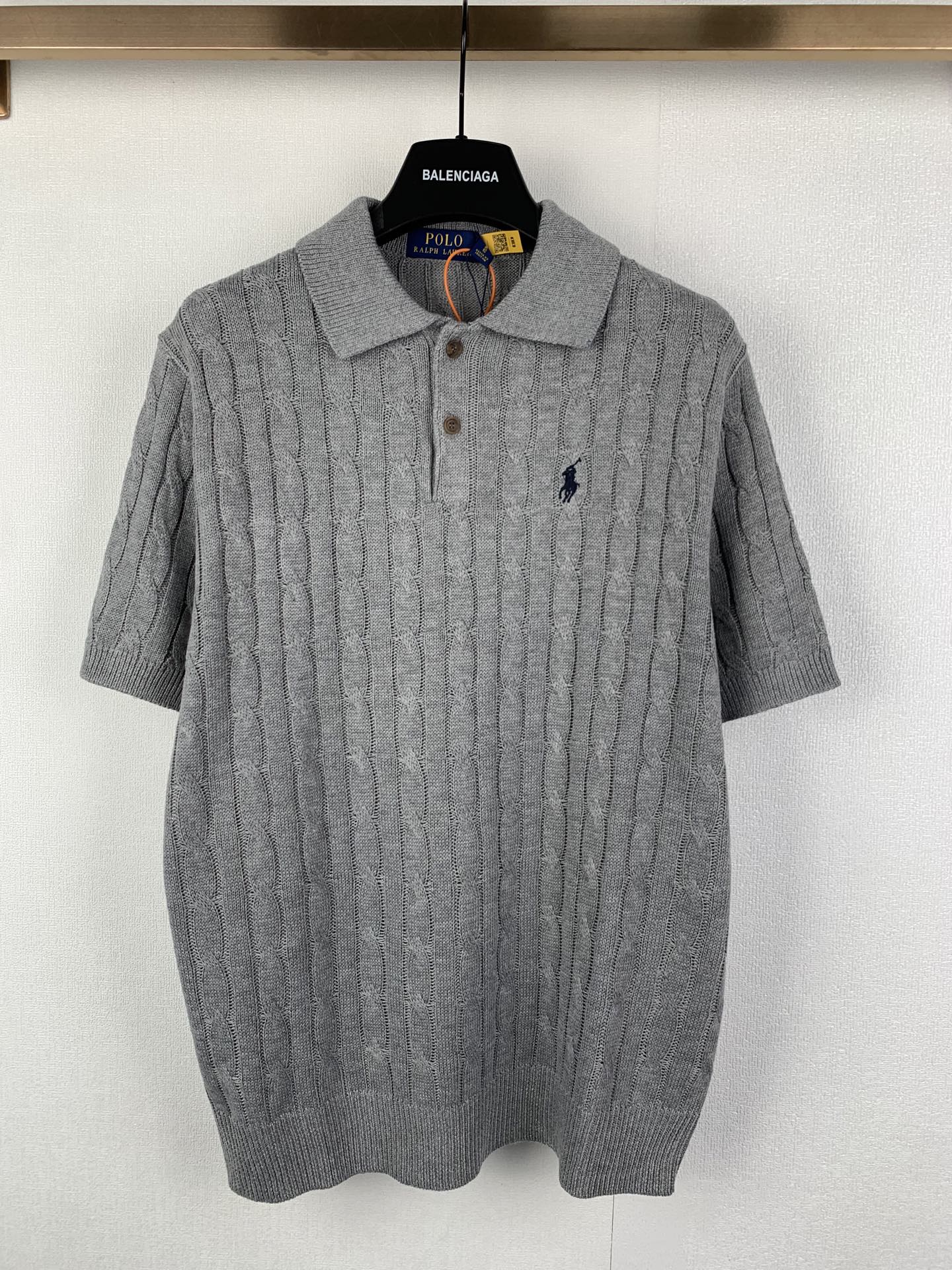 Polo Ralph Lauren knit polo sweater with button placket and small chest logo