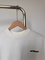 OffWhite chest logo T-shirt, off-white crew neck with printed wordmark