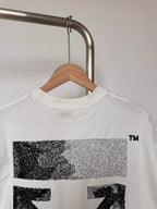 OffWhite™ graphic T-shirt, off-white crew neck with black rectangle print