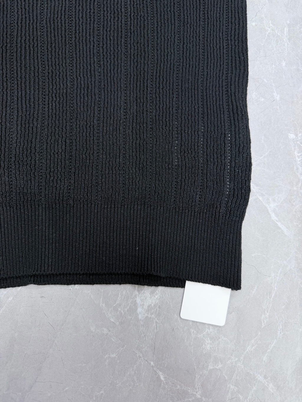 Ralph Lauren dark charcoal knit hem with ribbed bottom band
