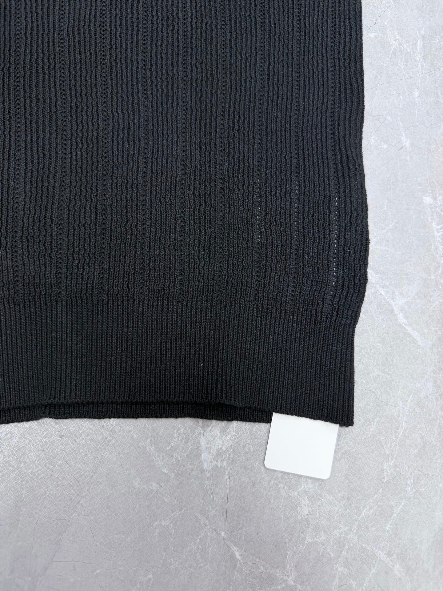 Ralph Lauren dark charcoal knit hem with ribbed bottom band