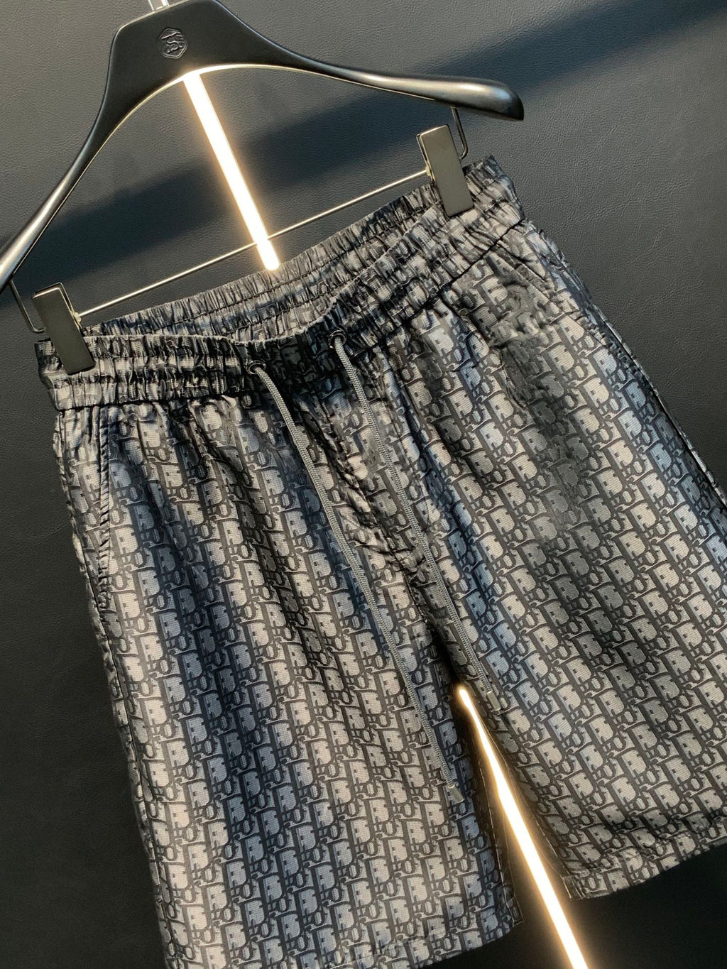 Dior patterned pants with elastic waistband and detailed all-over monogram fabric