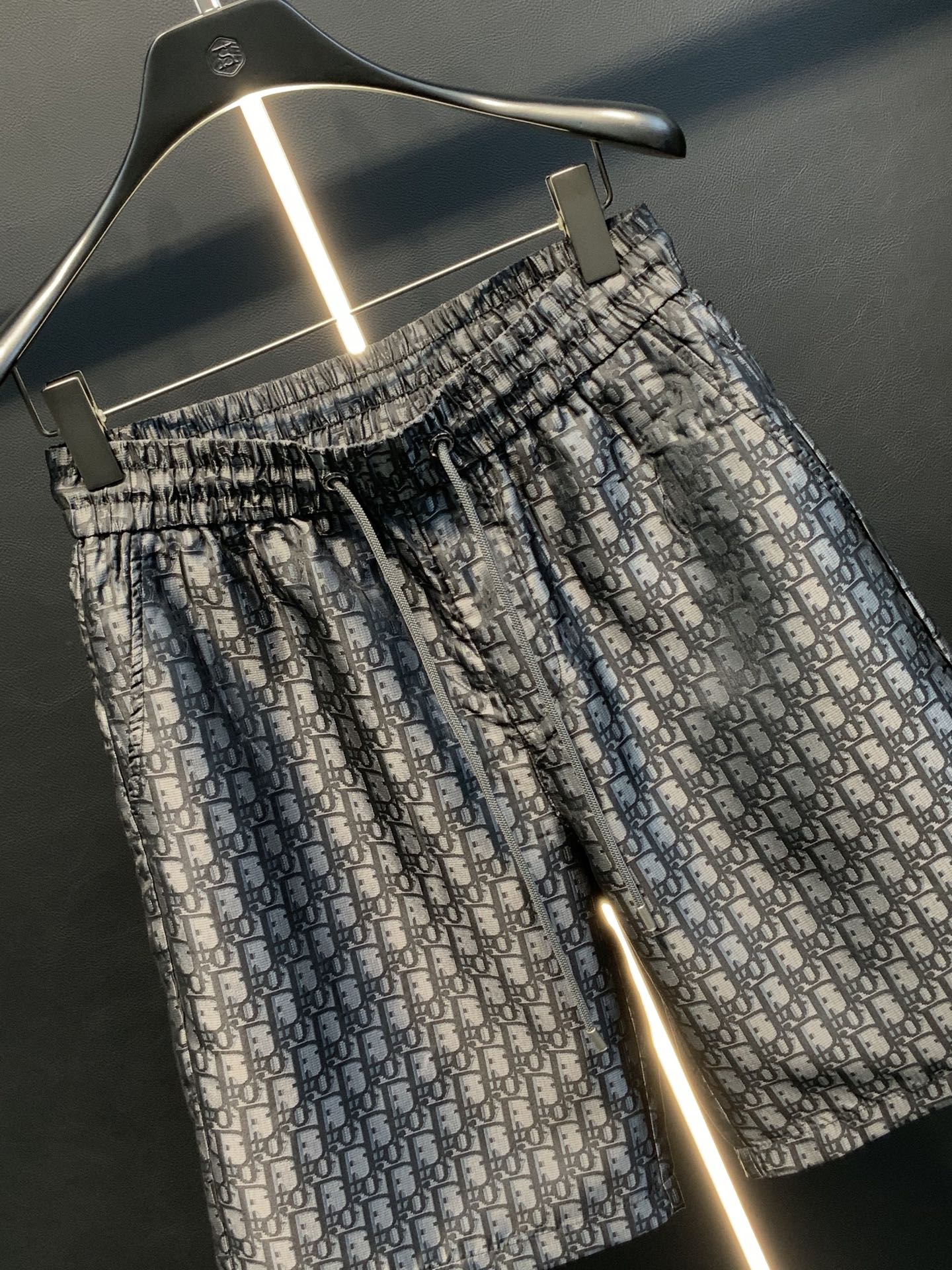 Dior patterned pants with elastic waistband and detailed all-over monogram fabric