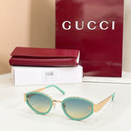 Sunglasses with teal frame and light blue lenses