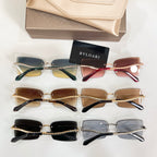 Assorted Bvlgari eyeglasses with mixed frames and tinted lenses, shown together
