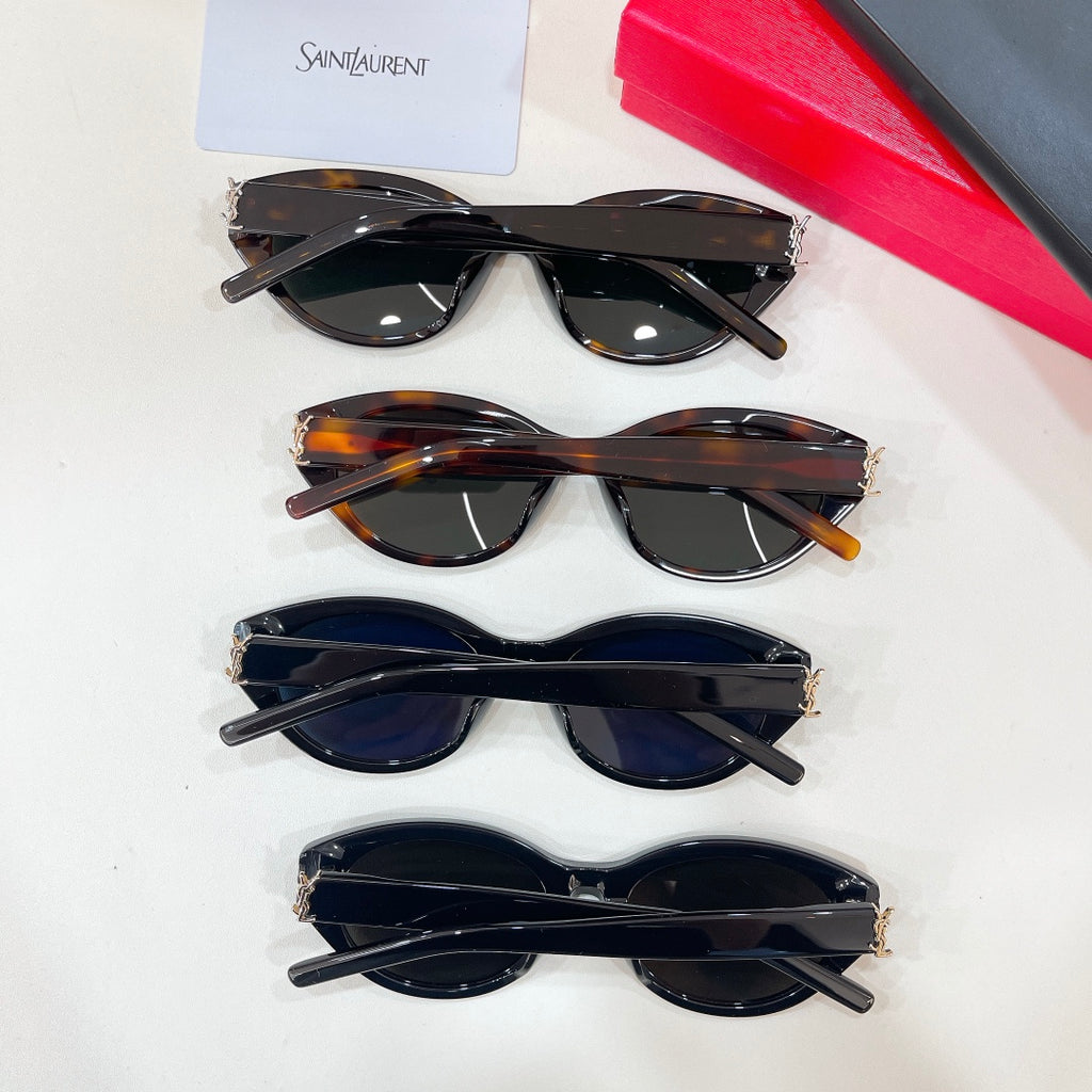 Assorted cat-eye sunglasses set: tortoiseshell and dark blue/black tinted lenses