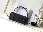 Black Loewe-branded shoulder bag with top handle and structured rectangular body
