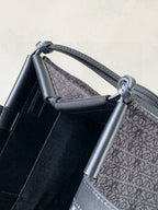Loewe tote bag interior view with top handle straps and structured sides