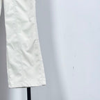 Prada white pants, wide leg with stitched hem
