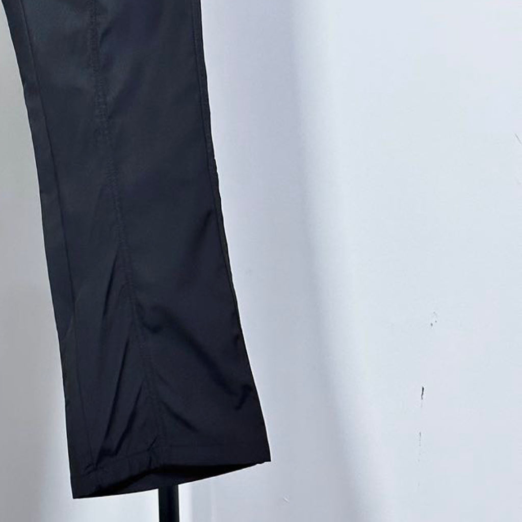 Prada pants in dark navy with tapered hem and relaxed straight leg