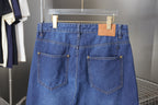 Louis Vuitton blue denim pants with back patch pockets and belt loops
