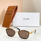 Celine tortoise sunglasses with brown-tinted lenses and gold-tone frame