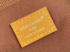 Louis Vuitton label on brown patch reading “made in France”