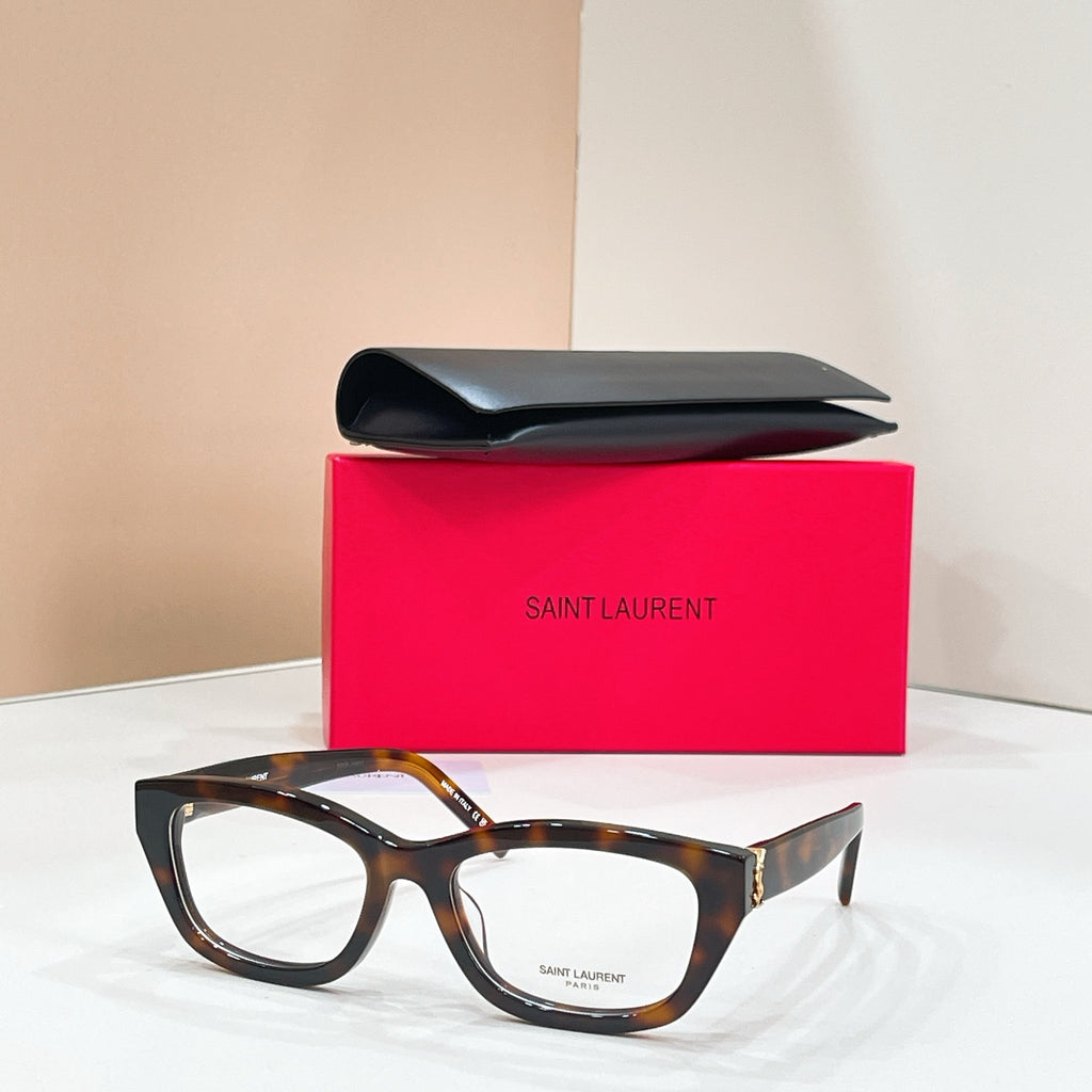 Tortoiseshell sunglasses with dark lenses and small brand text at the temple