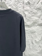 Balenciaga dark short-sleeve T-shirt with plain back panel