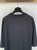 Balenciaga black T-shirt back view, crew neck, short sleeves