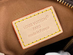 Louis Vuitton Paris label on monogram bag, made in France