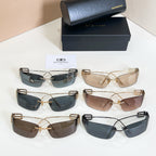 Assorted Balenciaga sunglasses set: gold frames with tinted lenses in dark, gray, and brown