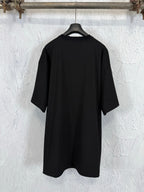 Balenciaga black T-shirt, back view with crew neck and short sleeves
