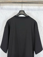 Balenciaga black T-shirt, back view with crew neck and short sleeves