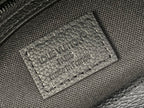 Louis Vuitton bag interior leather label with text
