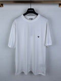 Dior short-sleeve T-shirt, white crew neck with small black chest emblem