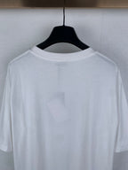 Dior short-sleeve T-shirt, close-up back neckline in white