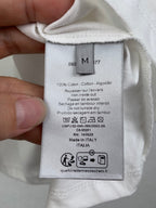 Dior T-shirt care label: 100% cotton, Made in Italy