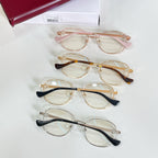 Gucci eyeglasses set of four with mixed metal frames and dark temple tips