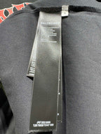 Crewneck T-shirt with printed BALENCIAGA care label on inside neck, dark gray