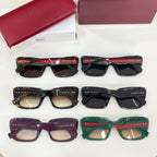 Assorted sunglasses set with multicolor temple stripe details