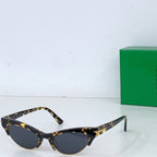 Bottega Veneta sunglasses with dark tortoiseshell frame and dark lenses