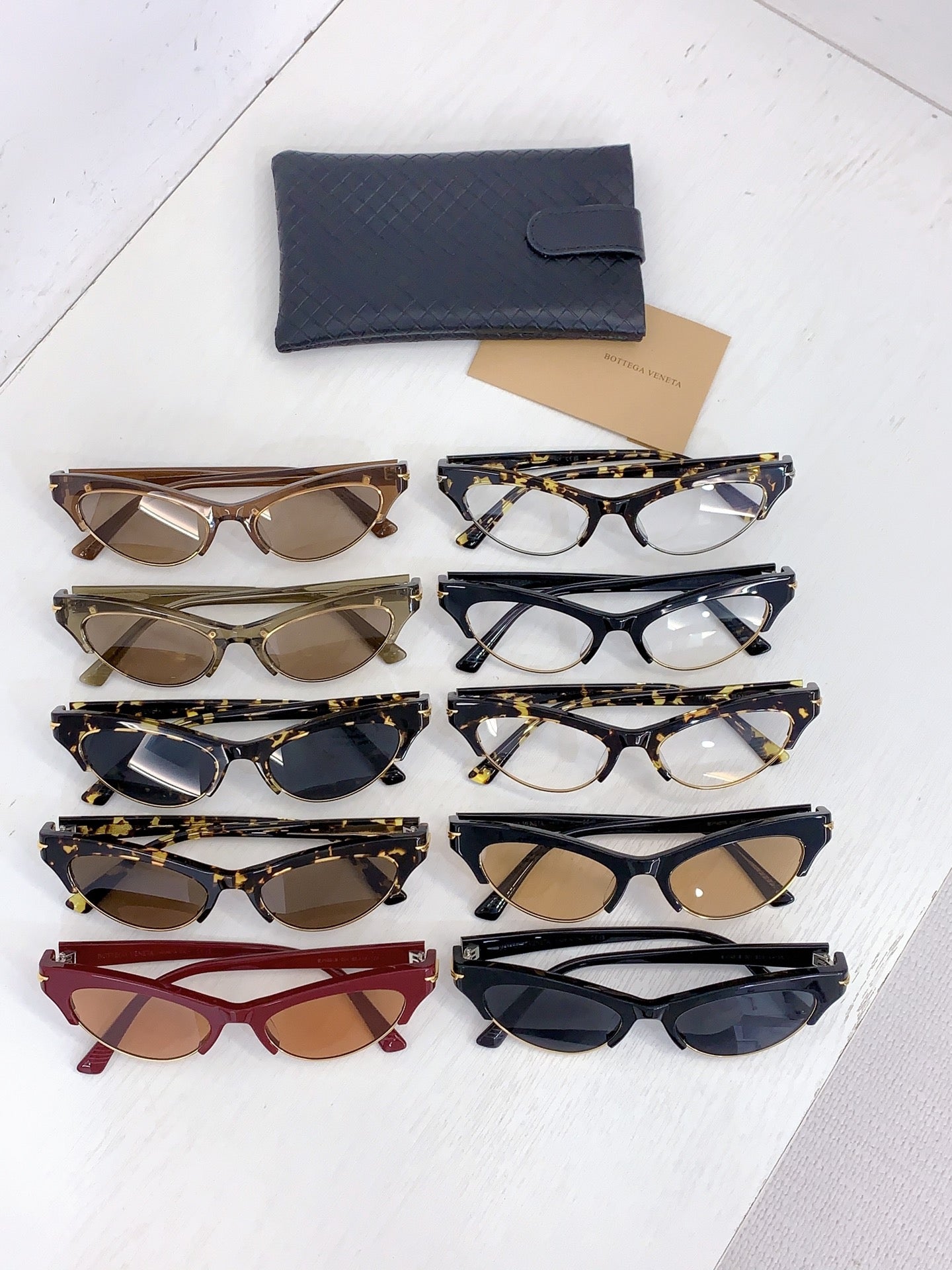 Bottega Veneta sunglasses assortment with mixed frames and tinted lenses