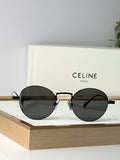 Celine round sunglasses with black frames and dark lenses