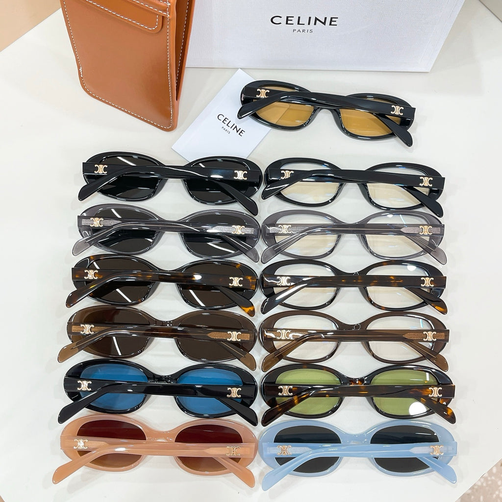Celine sunglasses assortment with multiple frame colors and tinted lenses