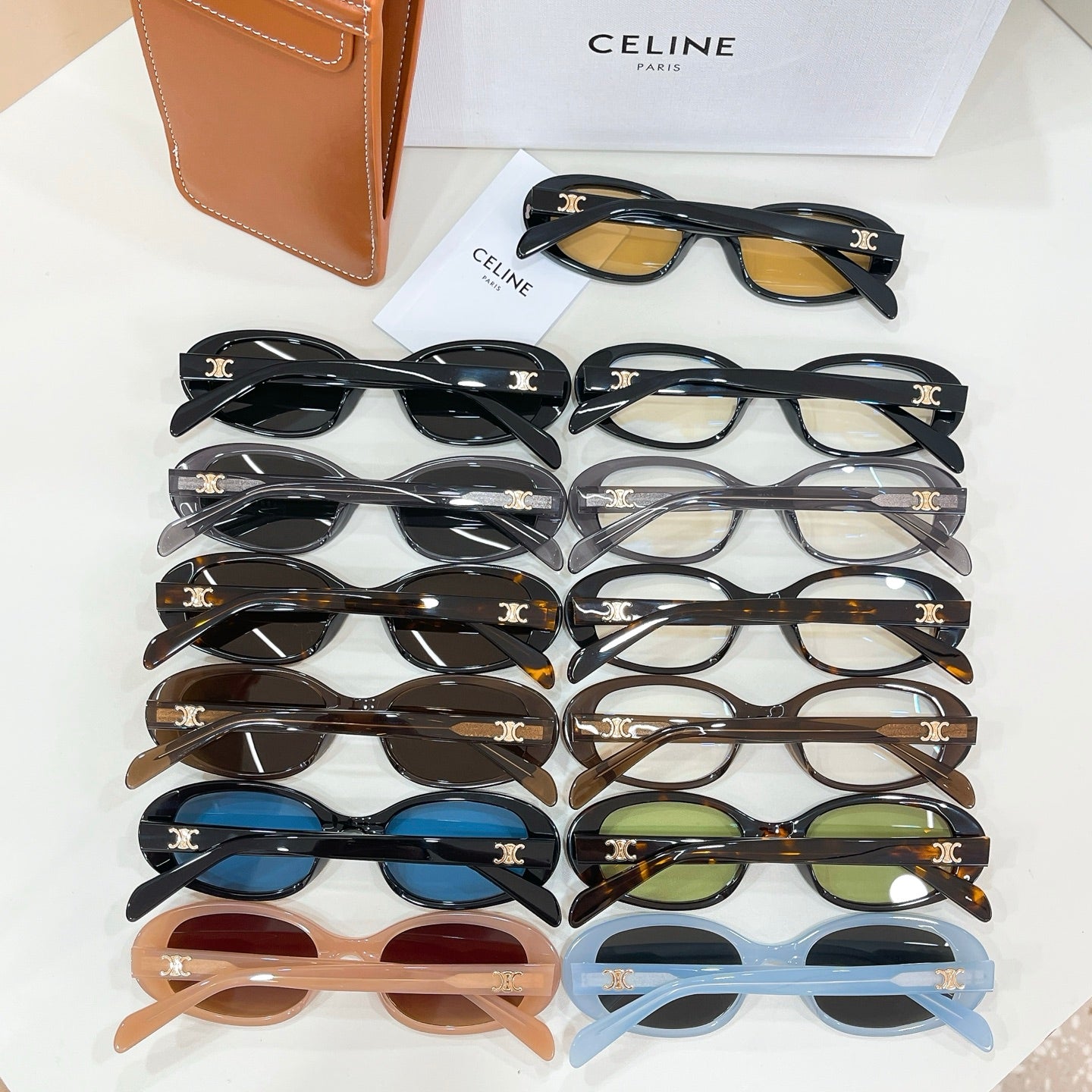 Celine sunglasses assortment with multiple frame colors and tinted lenses