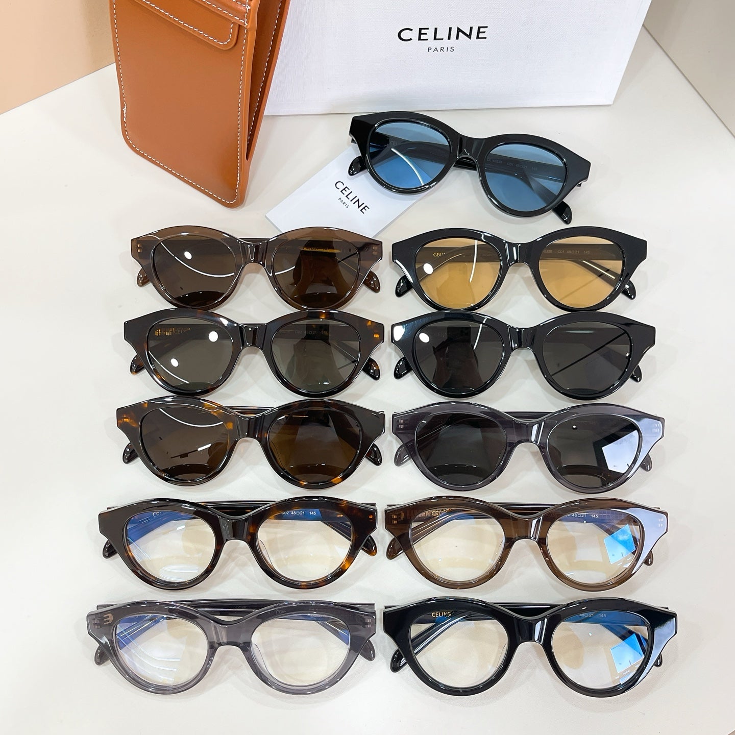 Assorted sunglasses set with multiple frame colors and tinted lenses