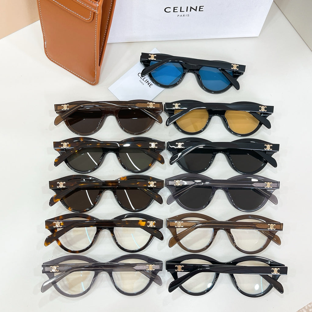 Assorted sunglasses set with dark, tan, and blue-tinted lenses